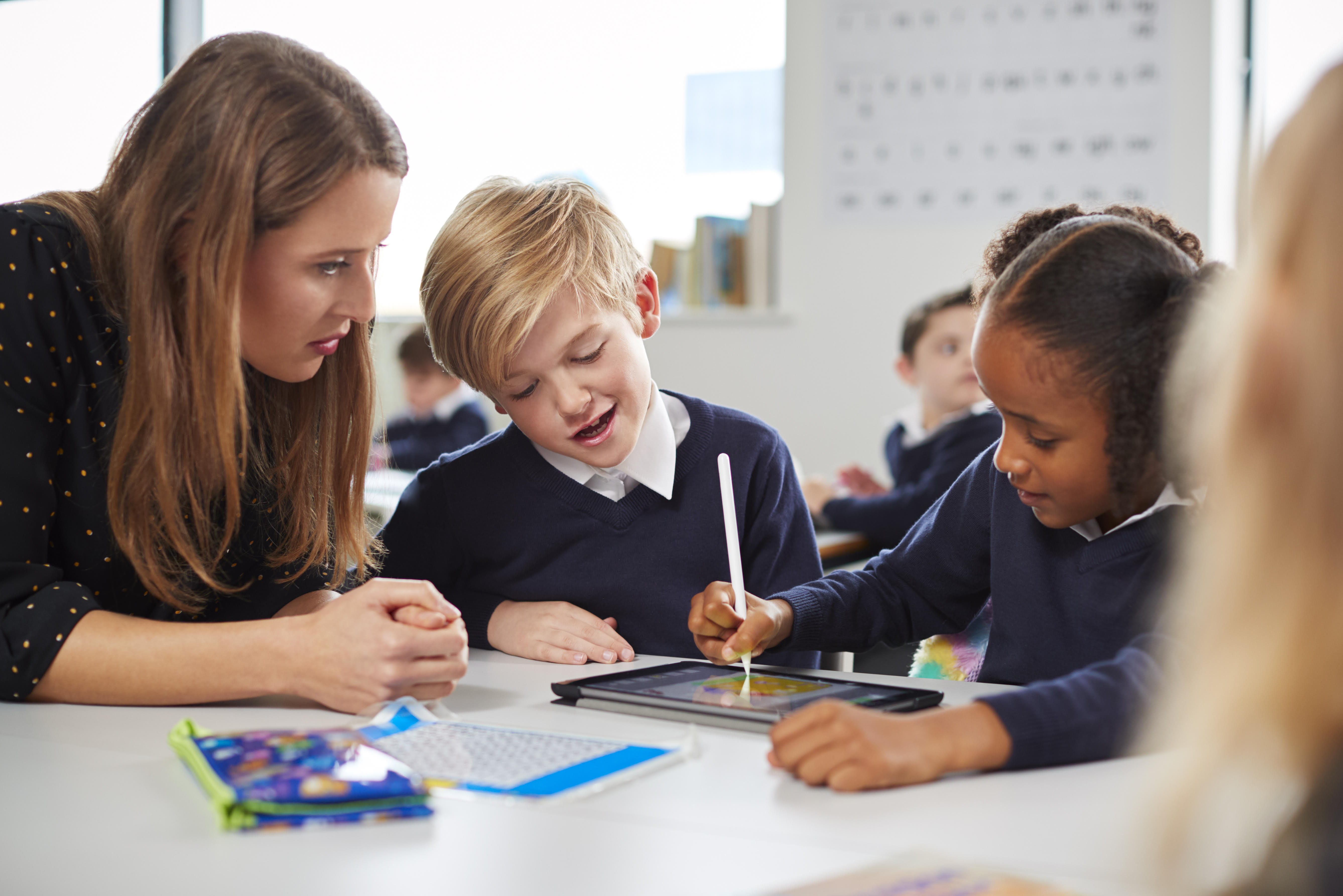 School photo after Anonymé face anonymisation, GDPR compliant